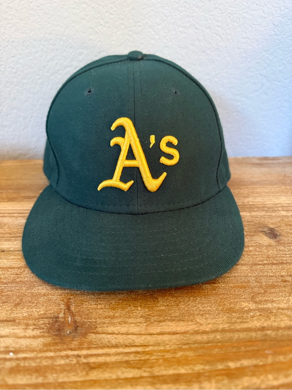 New Era Oakland A's Dark Green and Yellow Fitted Hat